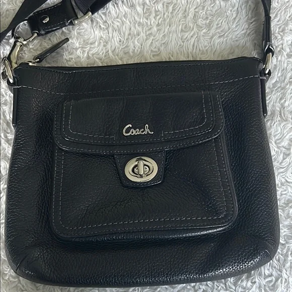 Coach Black Crossbody Bag with Silver Hardware - Picture 1 of 7